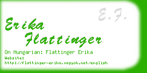 erika flattinger business card